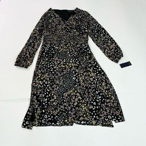 Rachel Rachel Roy Midi Dress Womens 18w Floral Cheetah Lingerie sleeve New Wrap